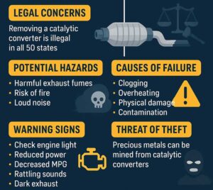 dangers of not having a catalytic converter listed